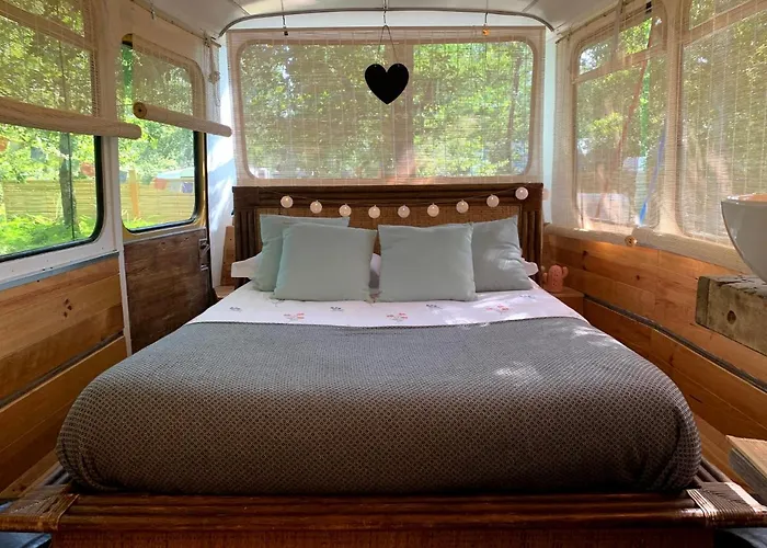 Magic Roof Top Bus With Big Bath In The Tree Forest!